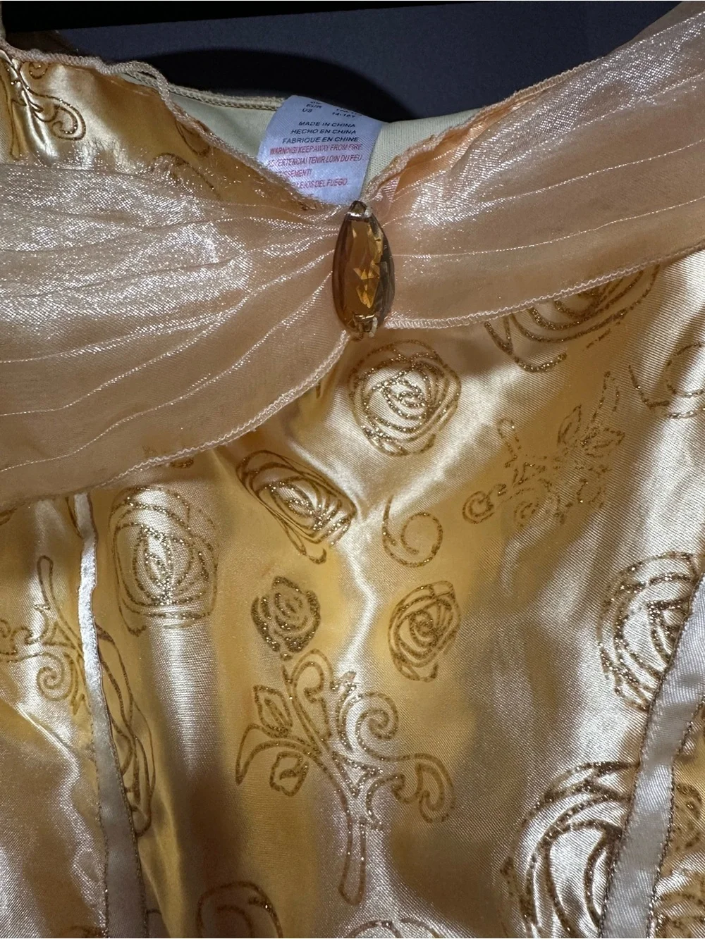 Gold Princess Costume Dress for Kids - Sparkling Party Gown